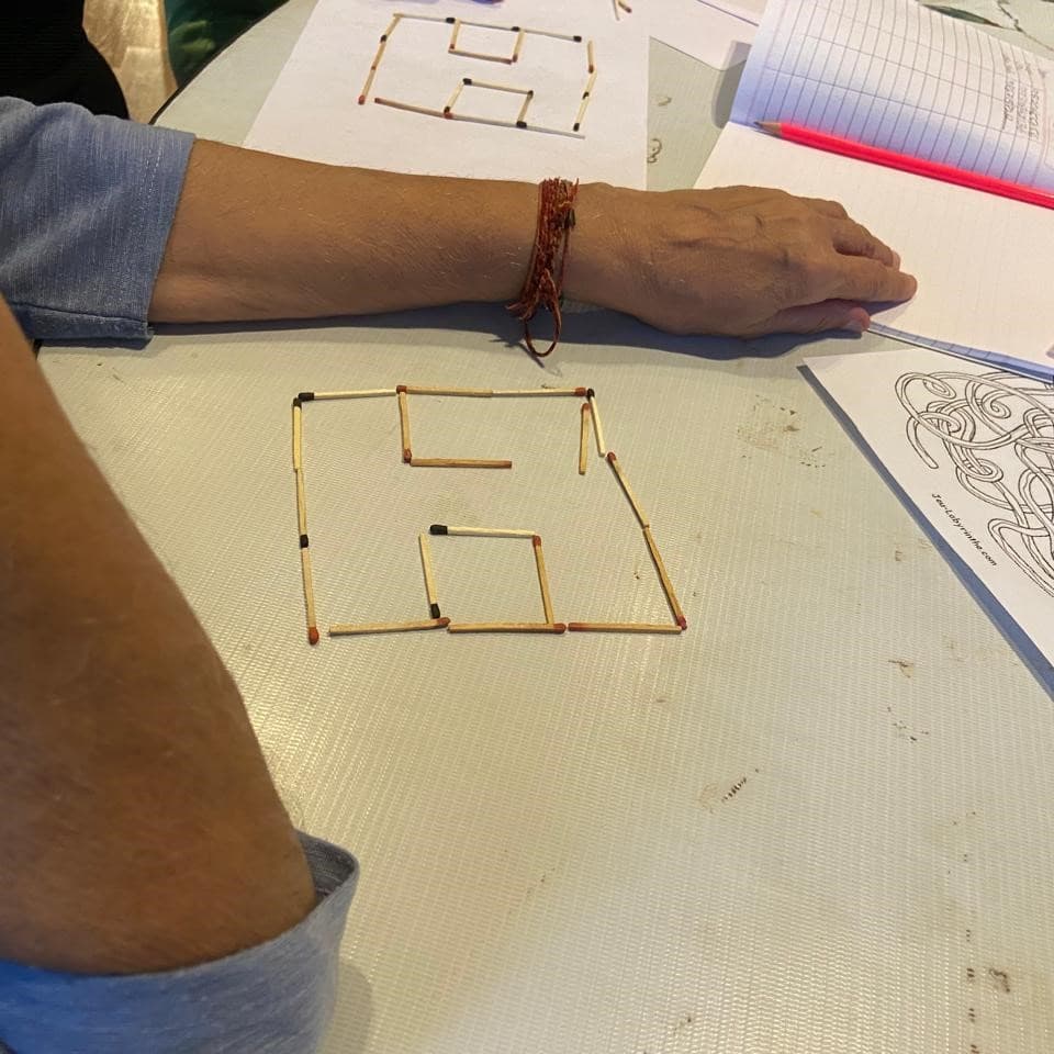 Matchstick puzzle brain activity