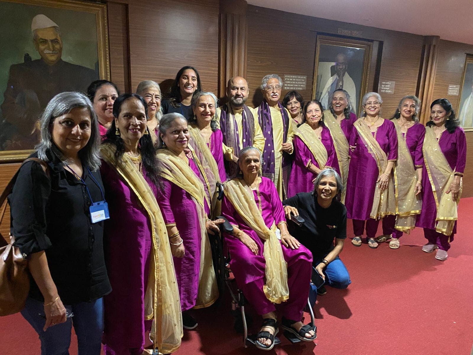 Happy2Age members backstage at UMANG'25, Asia's biggest senior citizens' talent show